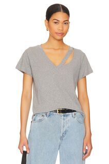 Футболка LNA Fallon V Neck, цвет Heather Grey