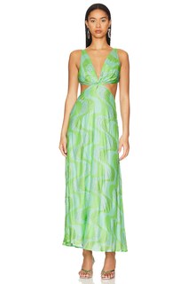 Платье Sundress Shana Crystal Beaded, цвет Amazonia Rhinestones Lime &amp; Pool