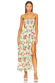 Платье CAROLINE CONSTAS Margo Gown, цвет Yellow Red Blanc Floral