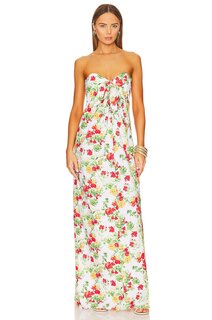 Платье CAROLINE CONSTAS Kaia Gown, цвет Yellow Red Blanc Floral