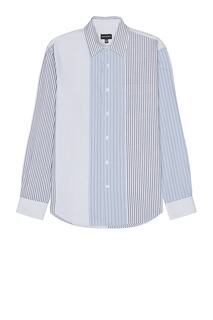 Рубашка Club Monaco Multi Stripe Long Sleeve, цвет Blue Mix