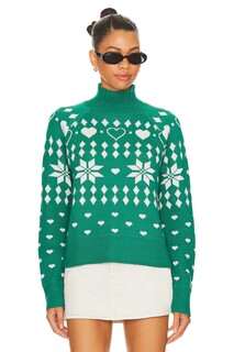 Пуловер Lovers and Friends Fair Isle Oversized Turtleneck, цвет Forest Green