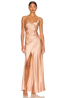 Платье макси Shona Joy La Lune Cross Draped, цвет Desert Rose