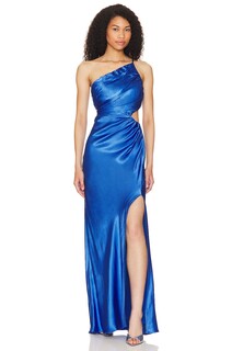 Платье макси Shona Joy Oliviera Gathered Asymmetric, цвет Strong Blue