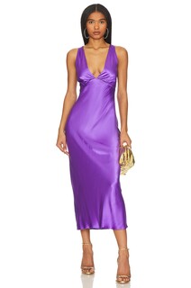 Платье миди Shona Joy Lana Plunged Cross Back, фиолетовый