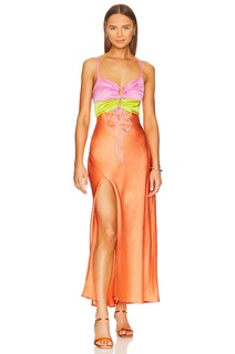 Платье Show Me Your Mumu Calloway Cut Out Dres, цвет Cantaloupe Luxe Satin