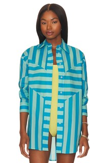 Рубашка Solid &amp; Striped The Arlette, цвет Oxford Stripe