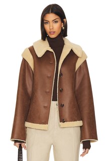 Куртка LPA Bona Shearling, цвет Burnished Brown