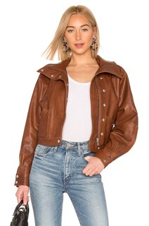 Куртка LPA Oversized Leather, коричневый