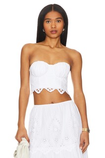 Топ LPA Francesca Eyelet Corset, белый