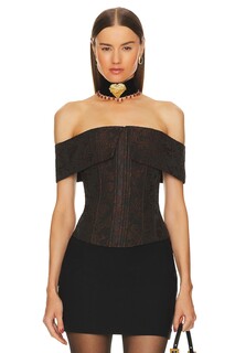 Топ LPA Amara Corset, цвет Brown &amp; Black