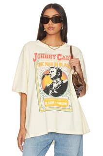 Футболка DAYDREAMER Johnny Cash Live IN Concert, цвет Stone Vintage