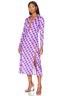 Платье миди Song of Style Nevaeh, цвет Gianni Check Purple