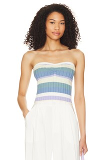 Топ Song of Style Priela Striped Tube in, цвет Blue &amp; Cream Multi