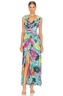 Платье Diane von Furstenberg Sean Sleeveless, цвет Garden Of Earthly Delights Summer Turquoise