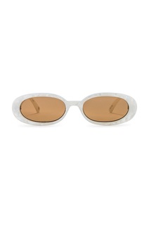 Солнцезащитные очки Le Specs Outta Love, цвет White Marble