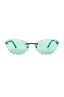 Солнцезащитные очки Le Specs Slinky, цвет Green Chrome