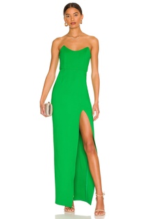 Платье макси superdown Ryleigh Strapless, зеленый