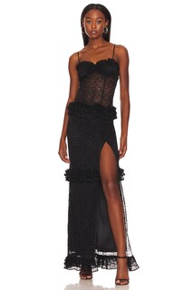 Платье MAJORELLE Sienna Lace Gown, черный