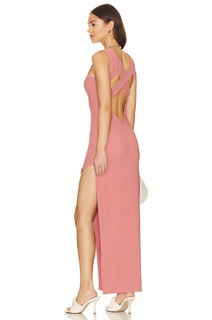 Платье макси superdown Sherry Slit, розовый