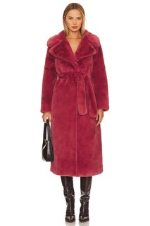 Куртка Ena Pelly Tahnee Longline Faux Fur, цвет Cinnabar