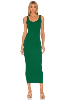 Платье макси Enza Costa Knit, цвет Dark Emerald