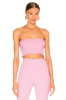 Топ MAJORELLE Cropped Sweetheart Ribbed Tube, цвет Baby Pink