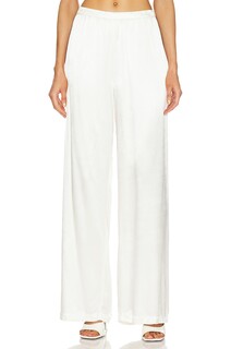 Брюки Enza Costa Satin High Waist Wide Leg, цвет Cloud