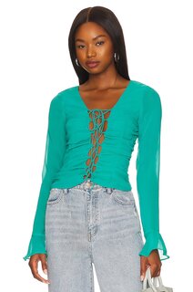 Топ superdown Tayla Lace Up, цвет Teal