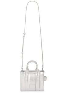 Сумка-тоут Marc Jacobs The Metallic Leather Mini, серебряный