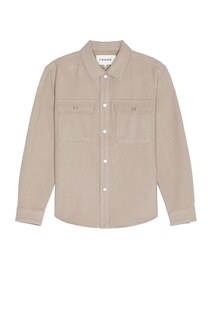 Рубашка FRAME Textured Overshirt, цвет Dove Grey