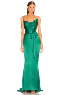 Платье Michael Costello x REVOLVE Tonya Gown, зеленый