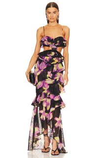 Платье Michael Costello x REVOLVE Abby Gown, цвет Black Floral