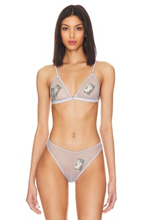 Бюстгальтер fleur du mal Money Embroidery, цвет Ice Queen