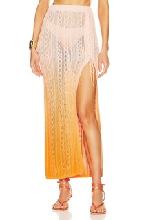 Юбка макси Michael Costello x REVOLVE Kenna Ombre, цвет Orange Ombre