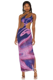 Платье Farai London X REVOLVE Aiya One Shoulder, фиолетовый