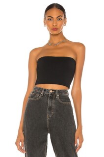 Топ Susana Monaco Strapless Crop, черный