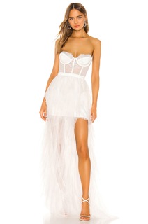 Платье For Love &amp; Lemons Bustier Gown, белый