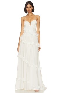 Платье For Love &amp; Lemons Olivia Gown, белый
