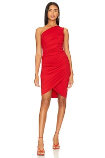 Платье Susana Monaco One Shoulder, цвет Perfect Red