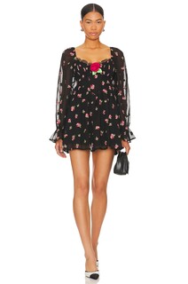 Платье мини For Love &amp; Lemons Wren, цвет Black Multi