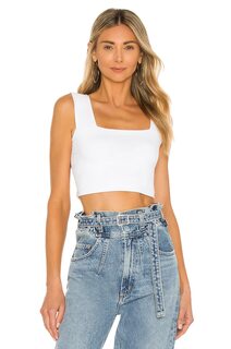 Топ Susana Monaco Wide Strap Crop, цвет Sugar