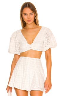 Топ For Love &amp; Lemons Denise Crop, белый