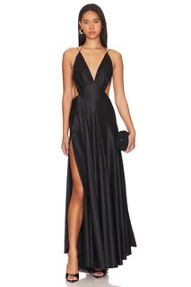 Платье Michael Lo Sordo Tash Gown, черный