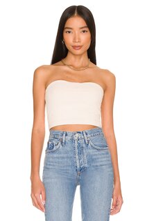 Топ Susana Monaco x REVOLVE Strapless Crop, цвет Blanched Almond