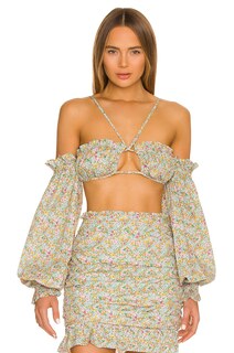 Топ For Love &amp; Lemons Raleigh Crop, синий