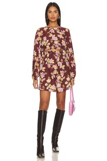 Платье мини MINKPINK Giselle, цвет Brown Floral