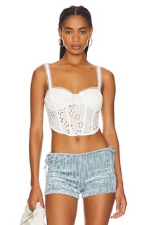 Топ For Love &amp; Lemons Sammie Crop, белый