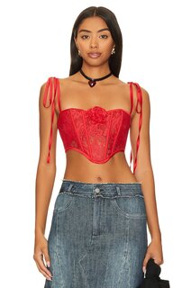 Топ For Love &amp; Lemons Niala Bustier, красный