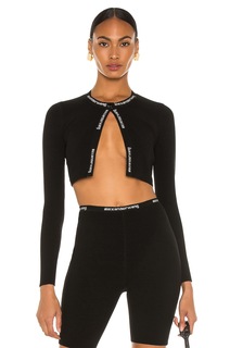 Кардиган Alexander Wang Cropped Bodycon, черный